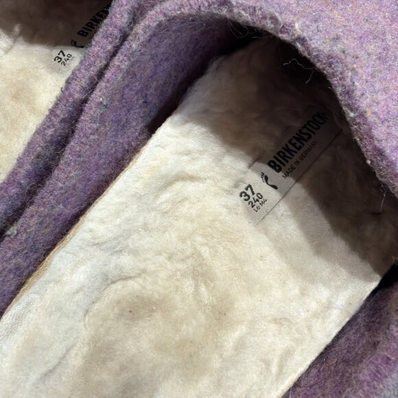 BIRKENSTOCK  Zermatt  Genuine Shearling Lined Purple Slipper Size 37 L6 main image 4